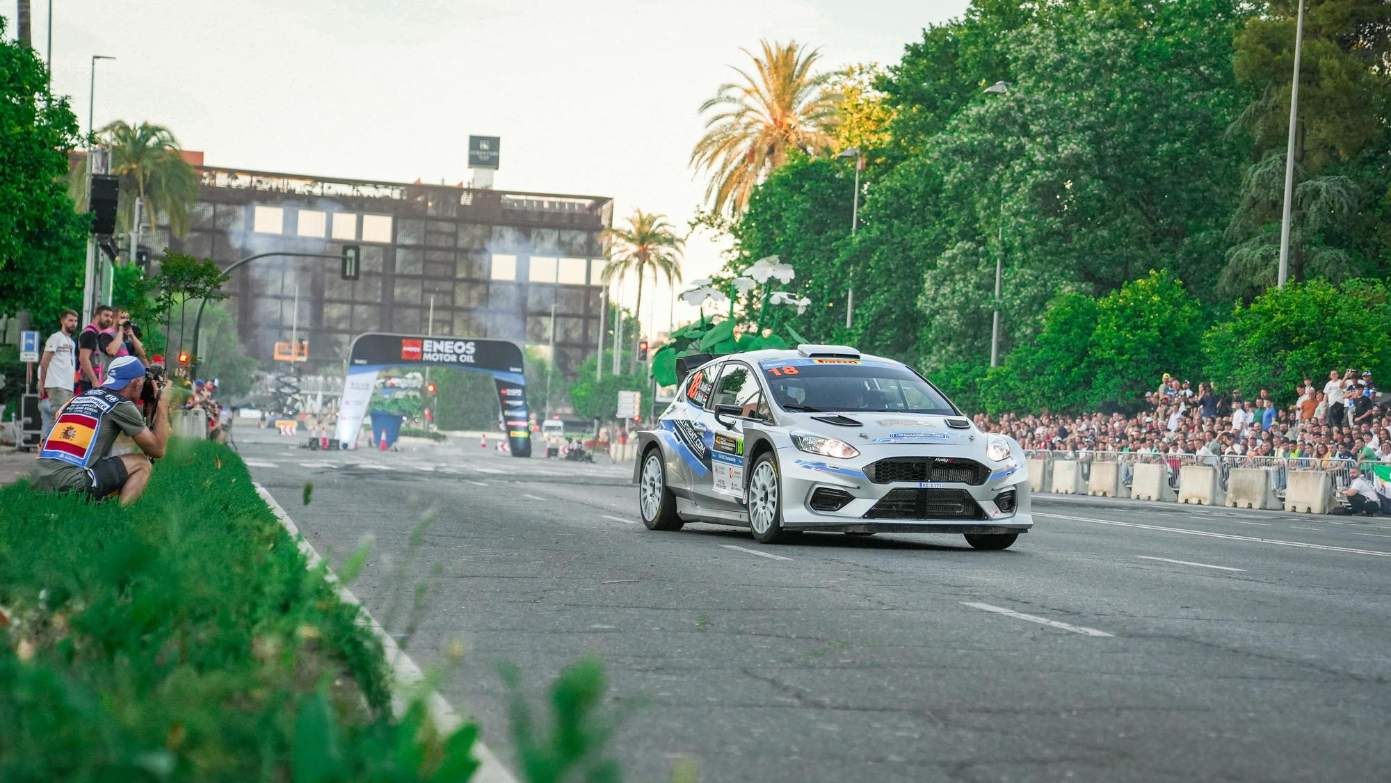 Tramo urbano del Rally Sierra Morena