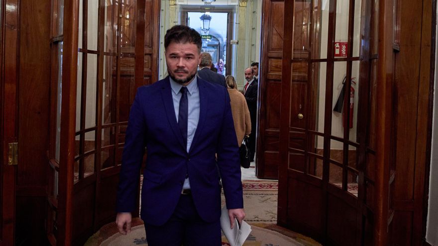 El portavoz de ERC en el Congreso de los Diputados, Gabriel Rufián,