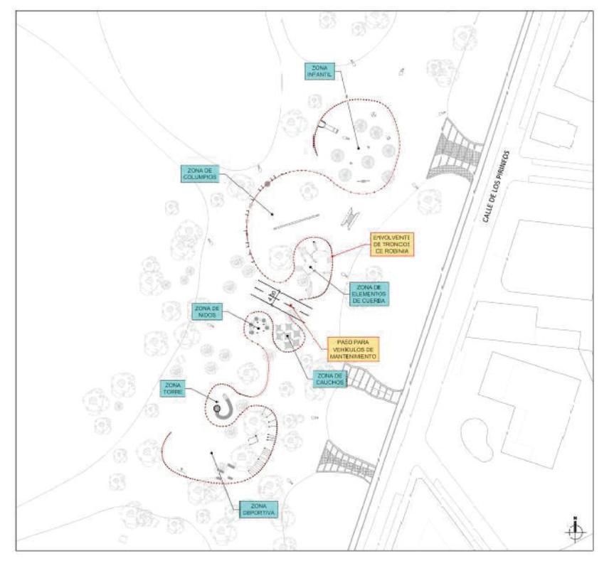 Gráfico de la infraestructura en los pliegos de la licitación