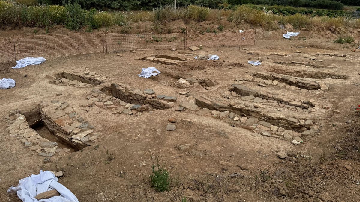 Enterramientos romanos hallados en Villafranca de los Barros