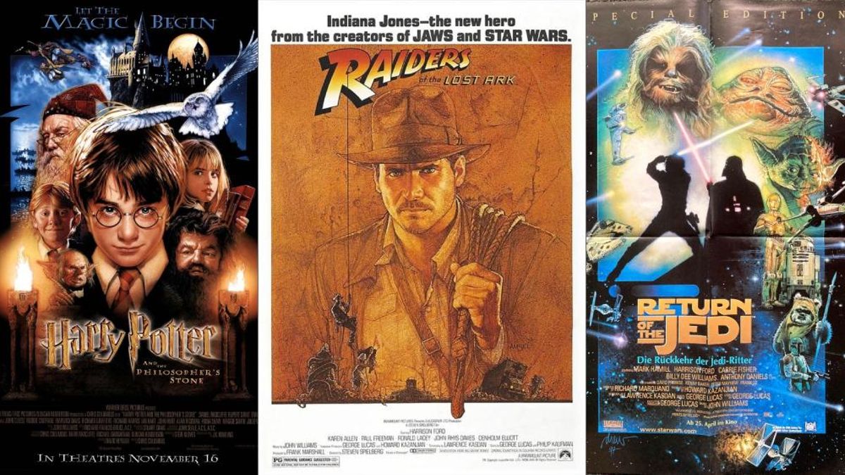 Tres de los carteles diseñados por Drew Struzan
