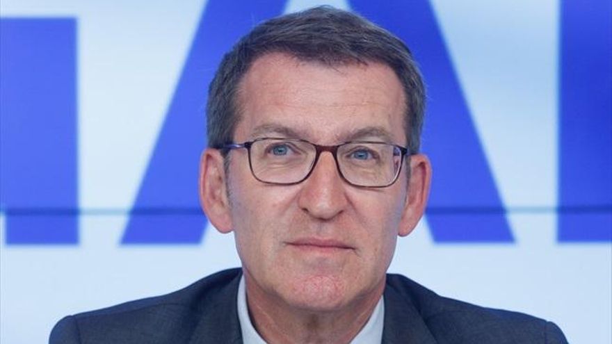 El presidente del Partido Popular, Alberto Núñez Feijóo, preside la Junta Directiva Nacional del PP, el pasado 10 de abril en Madrid