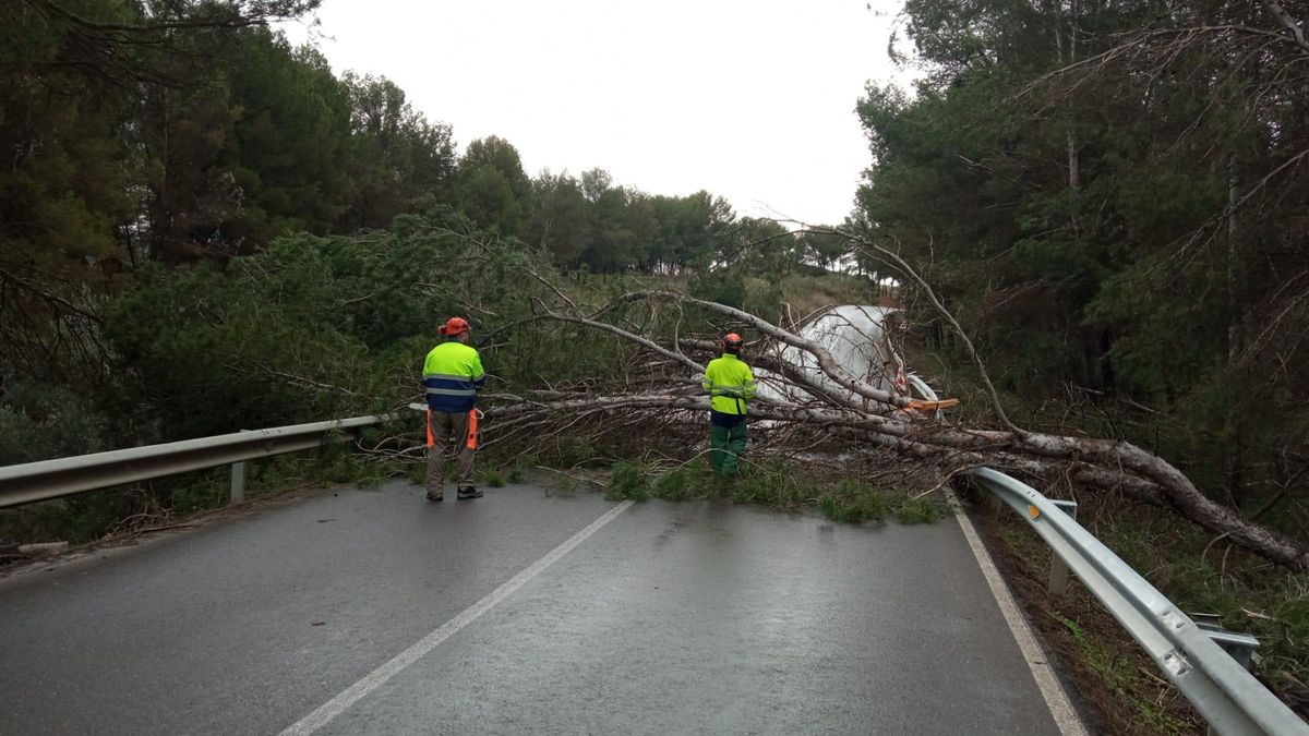 Incidencias en carreteras provinciales.