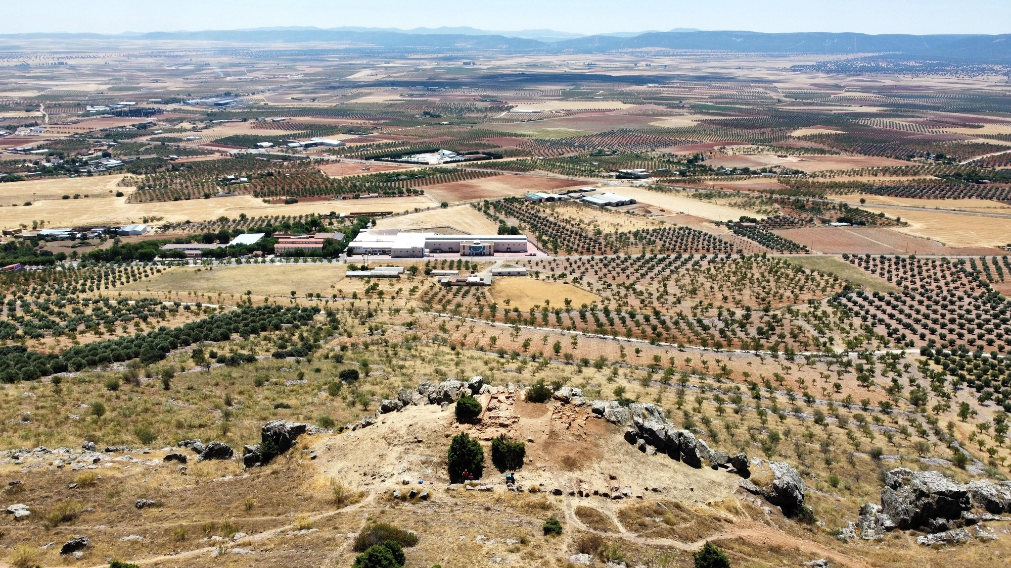 La Sierra de Los Yébenes donde se ubica el yacimiento.