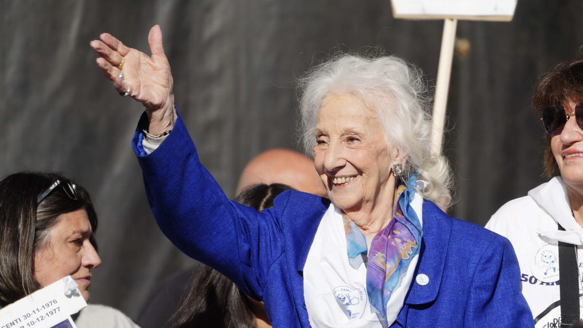 La infatigable Estela de Carlotto, titular de Abuelas de Plaza de Mayo.
