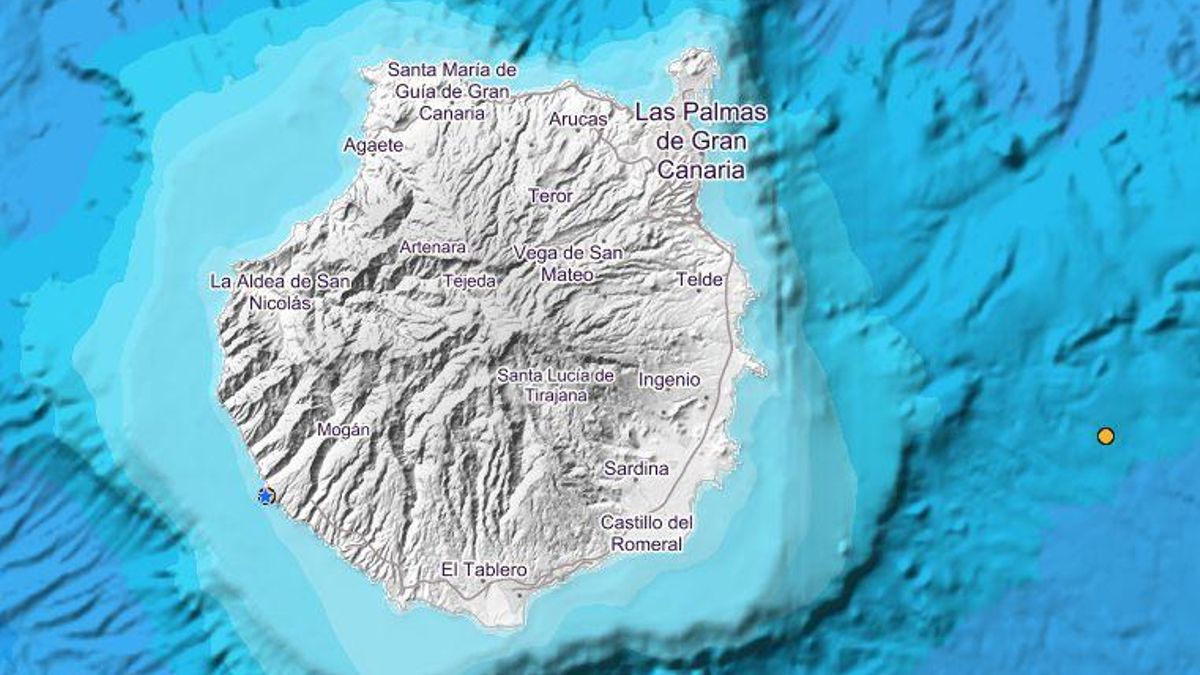 Seísmo detectado en la costa de Mogán, en el suroeste de Gran Canaria