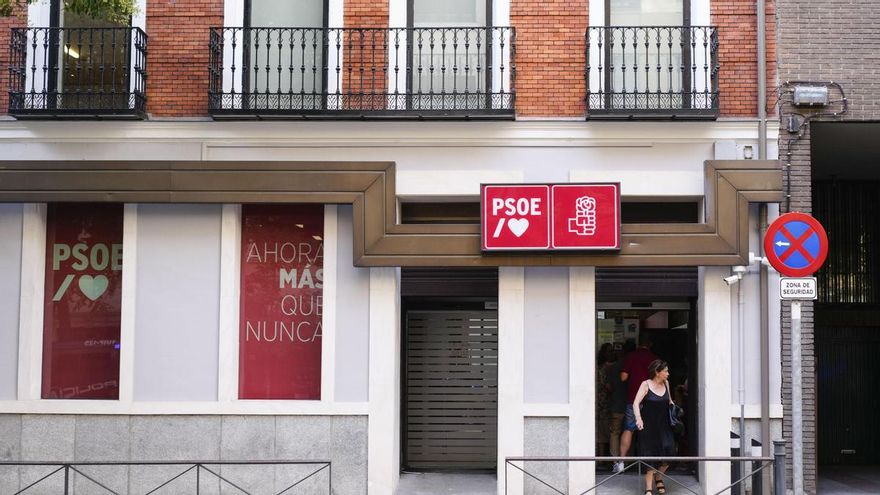 Vista de la sede del PSOE en la calle Ferraz de Madrid en una imagen de archivo. EFE/ Borja Sanchez-Trillo