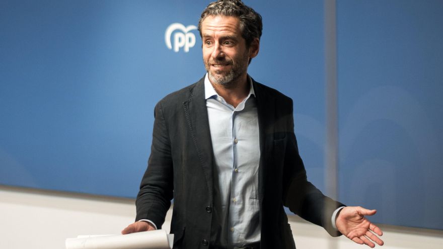 El portavoz del Partido Popular, Borja Sémper, durante una rueda de prensa tras la celebración del Comité de Dirección del Partido Popular, a 16 de junio de 2025, en Madrid (España).