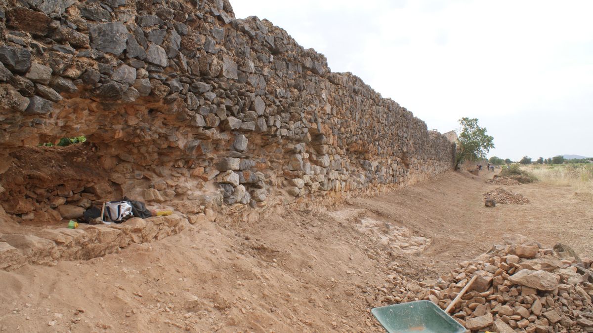 Detalle de la pantalla de la presa, aguas arriba