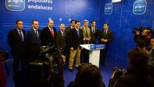 Juan Manuel Moreno con los presidentes provinciales.