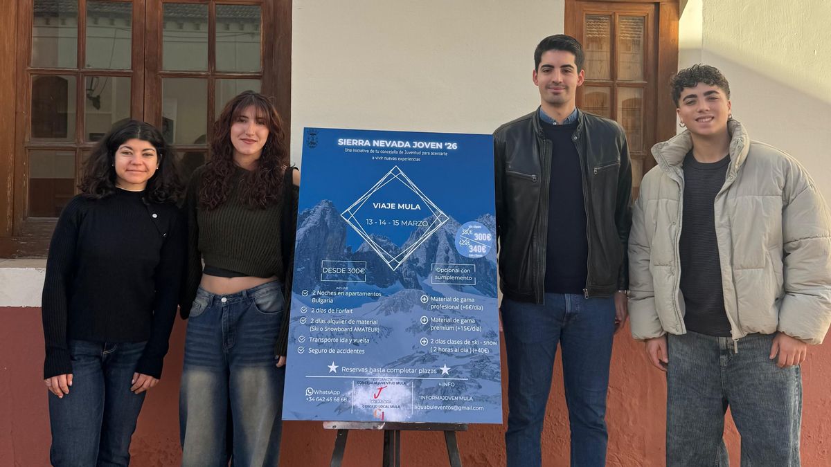 El Ayuntamiento de Mula organiza Sierra Nevada Joven ’26, un viaje subvencionado para disfrutar de la nieve del 13 al 15 de marzo