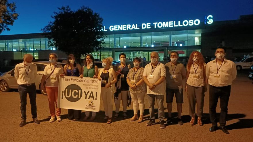 Manifestación para reclamar una UCI en el Hospital de Tomelloso