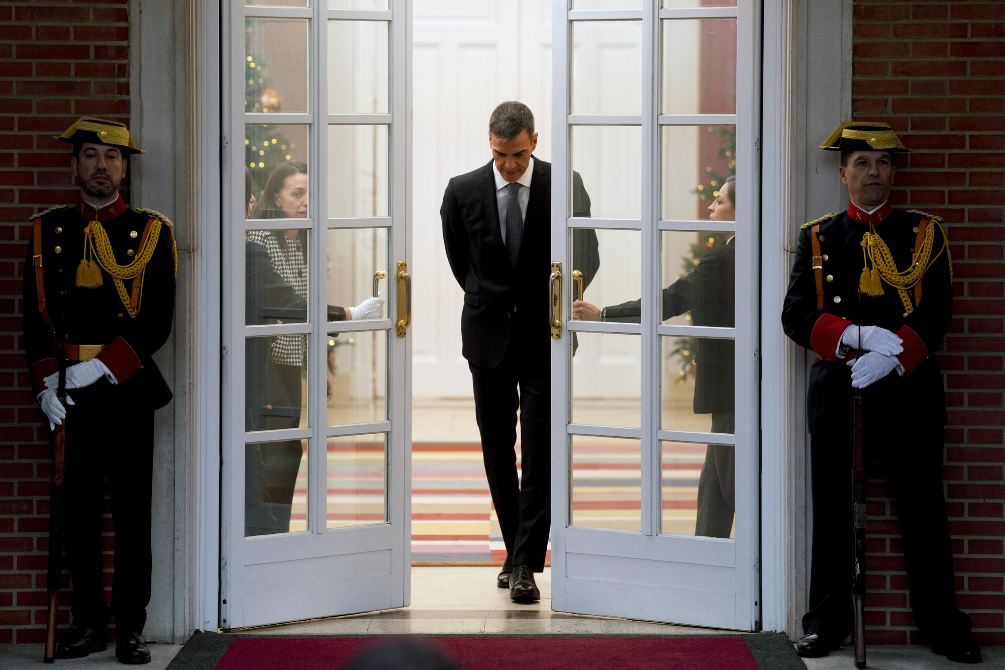 Sánchez en el Palacio de la Moncloa el 10 de diciembre.