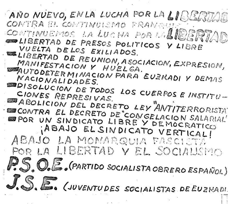 El PSOE pidiendo la "autodeterminación de Euzkadi"