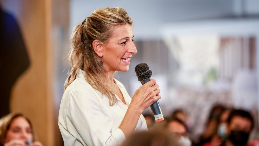 Yolanda Díaz participa en un encuentro sobre el feminismo en las nuevas generaciones