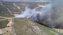 Incendio forestal declarado en Bocairent. Foto: 112