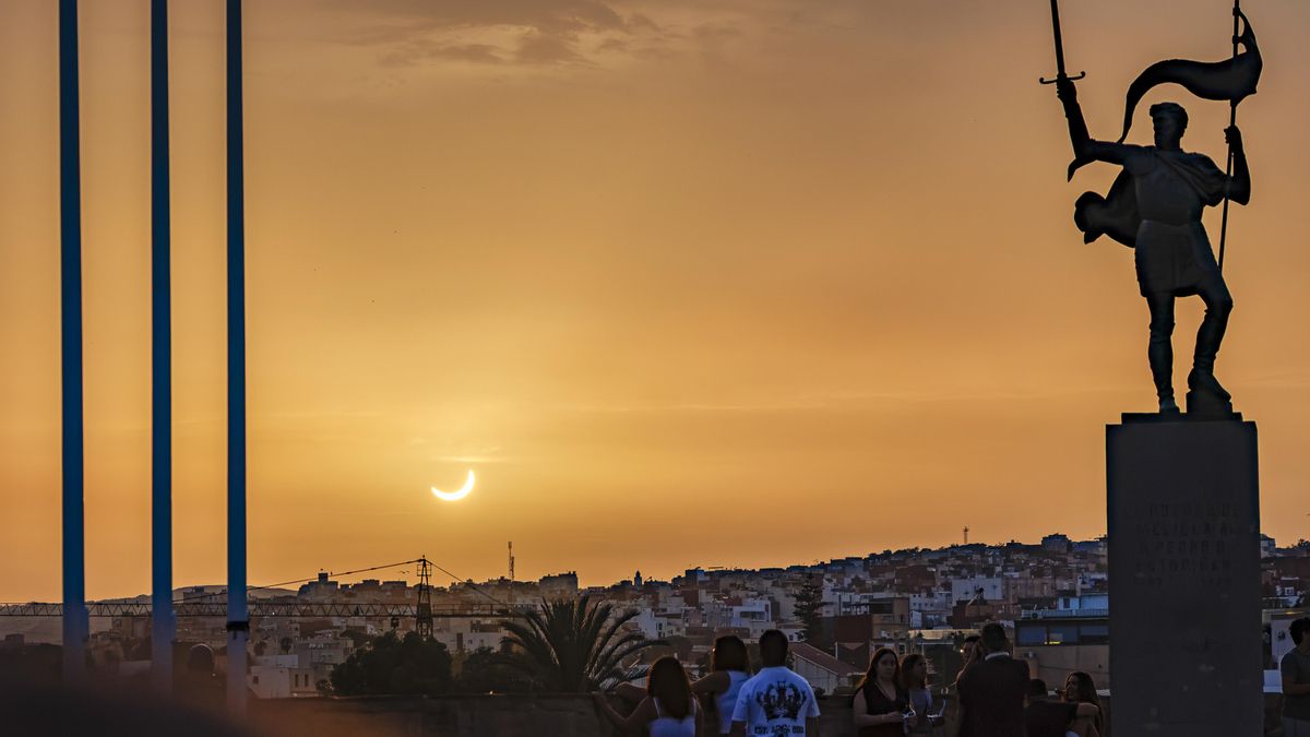 Eclipse solar visto este miércoles en Melilla