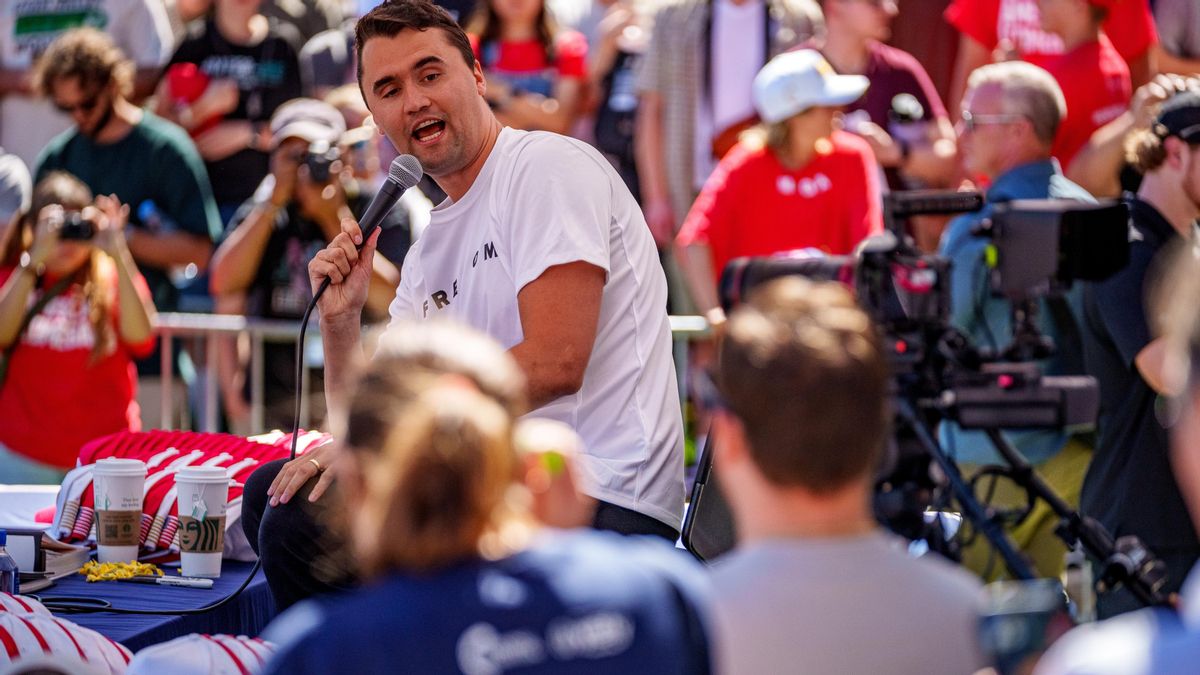 El activista ultra Charlie Kirk, asesinado de un disparo en un acto en la universidad de Utah