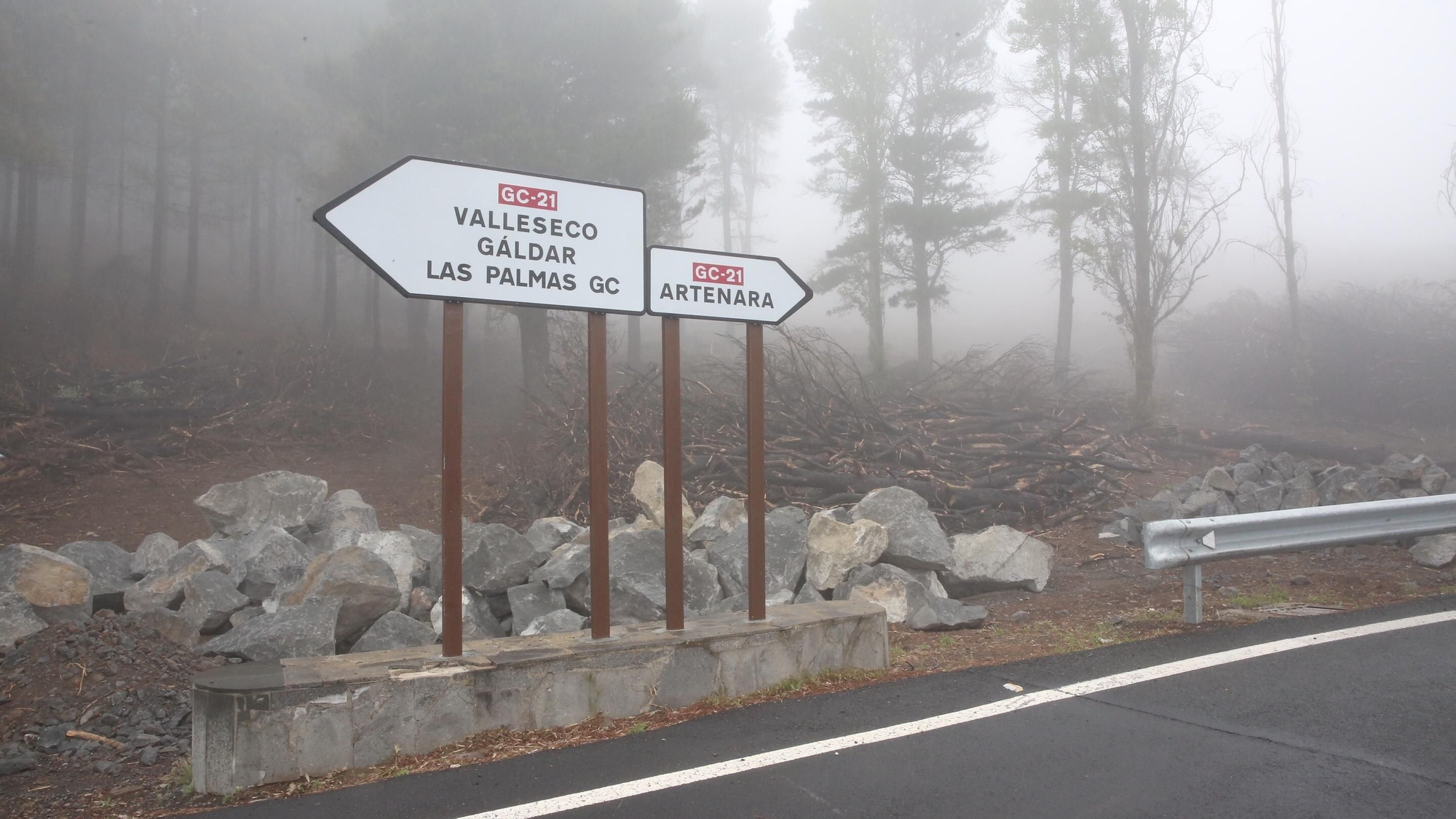Un día de mayo invernal en la cumbre de Gran Canaria.