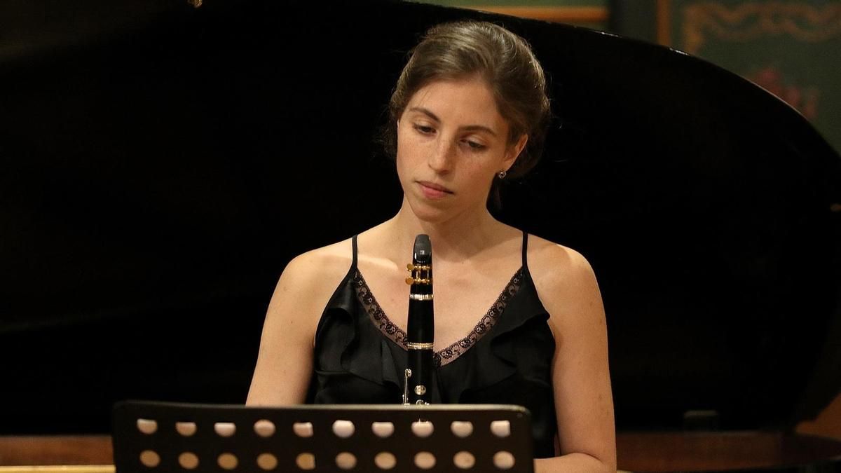 La clarinetista portuguesa Marta Xavier, este viernes en la Sala Eutherpe de León