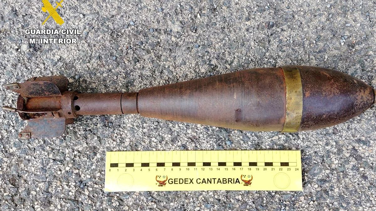 Hallada y destruida en una casa del Valle de Villaverde una granada de mortero de la Guerra Civil