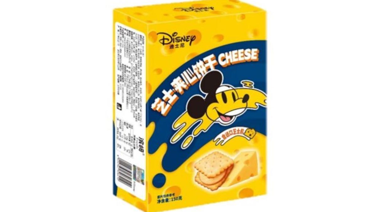 Galleta con relleno sabor queso.