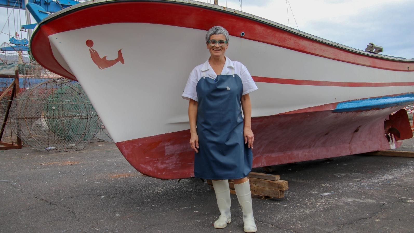 Milagros Pérez Martín en El Muellito de Santa Cruz de La Palma. JOSÉ AYUT