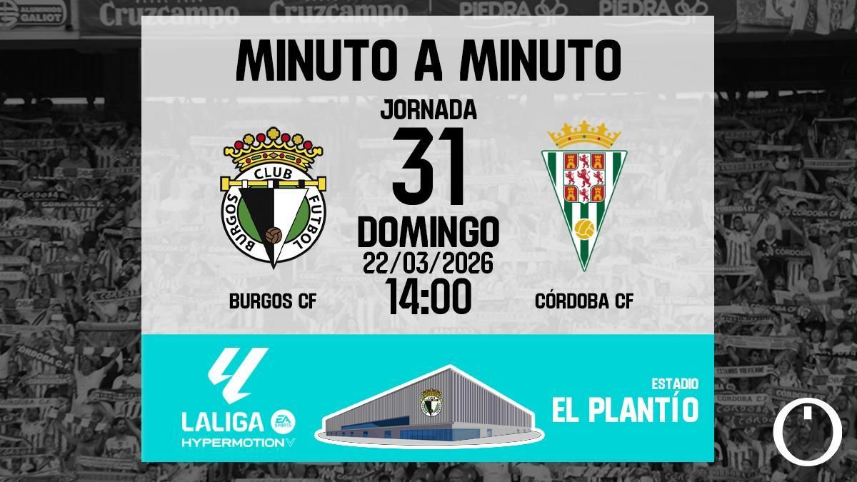 Sigue en directo el Burgos CF - Córdoba CF en 'Cordópolis'