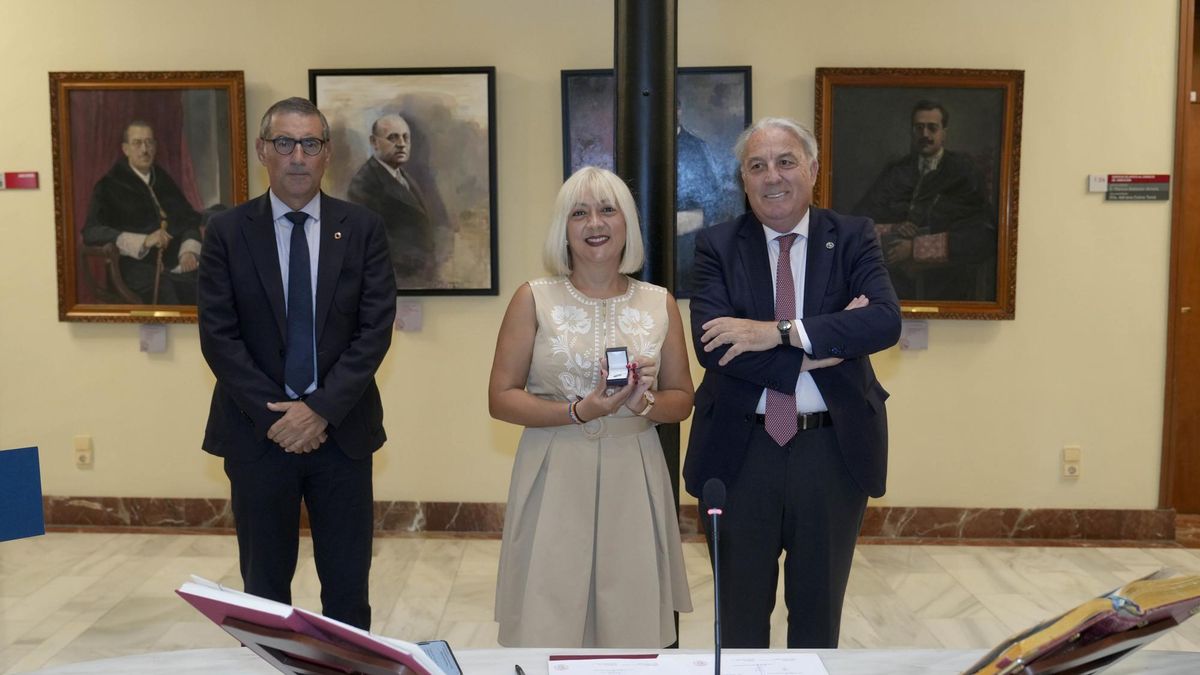 Francisca Sánchez en su toma de posesión como vocal del Consejo Social de la UMU