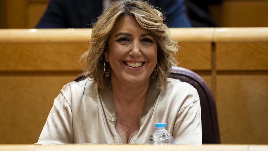 Archivo - La senadora del PSOE Susana Díaz durante una sesión plenaria en el Senado, a 17 de octubre de 2023, en Madrid (España). (Foto de archivo).