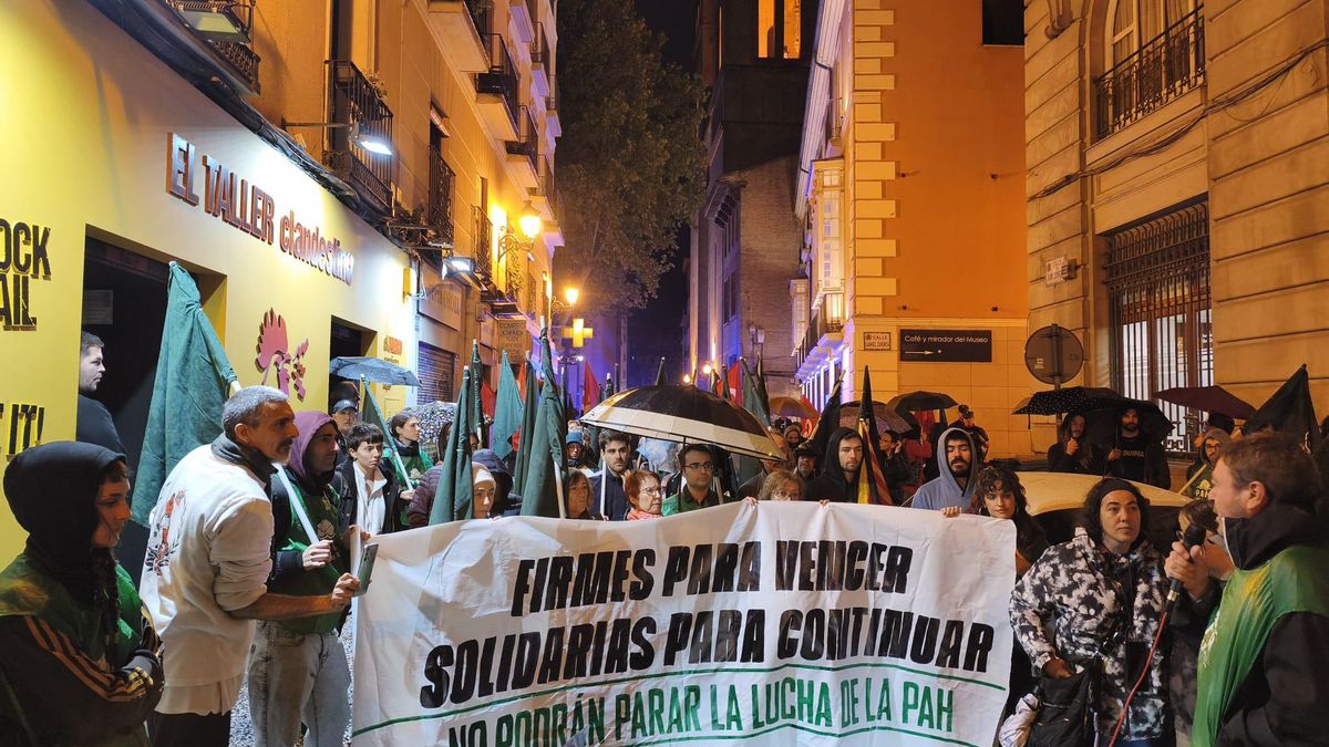 Manifestación de la PAH en Zaragoza