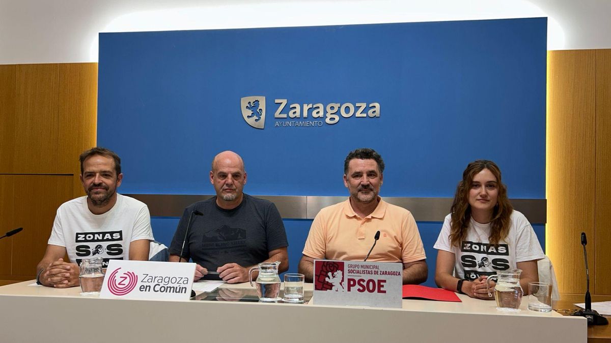 Rueda de prensa contra los pliegos de las Zonas Jóvenes de Zaragoza