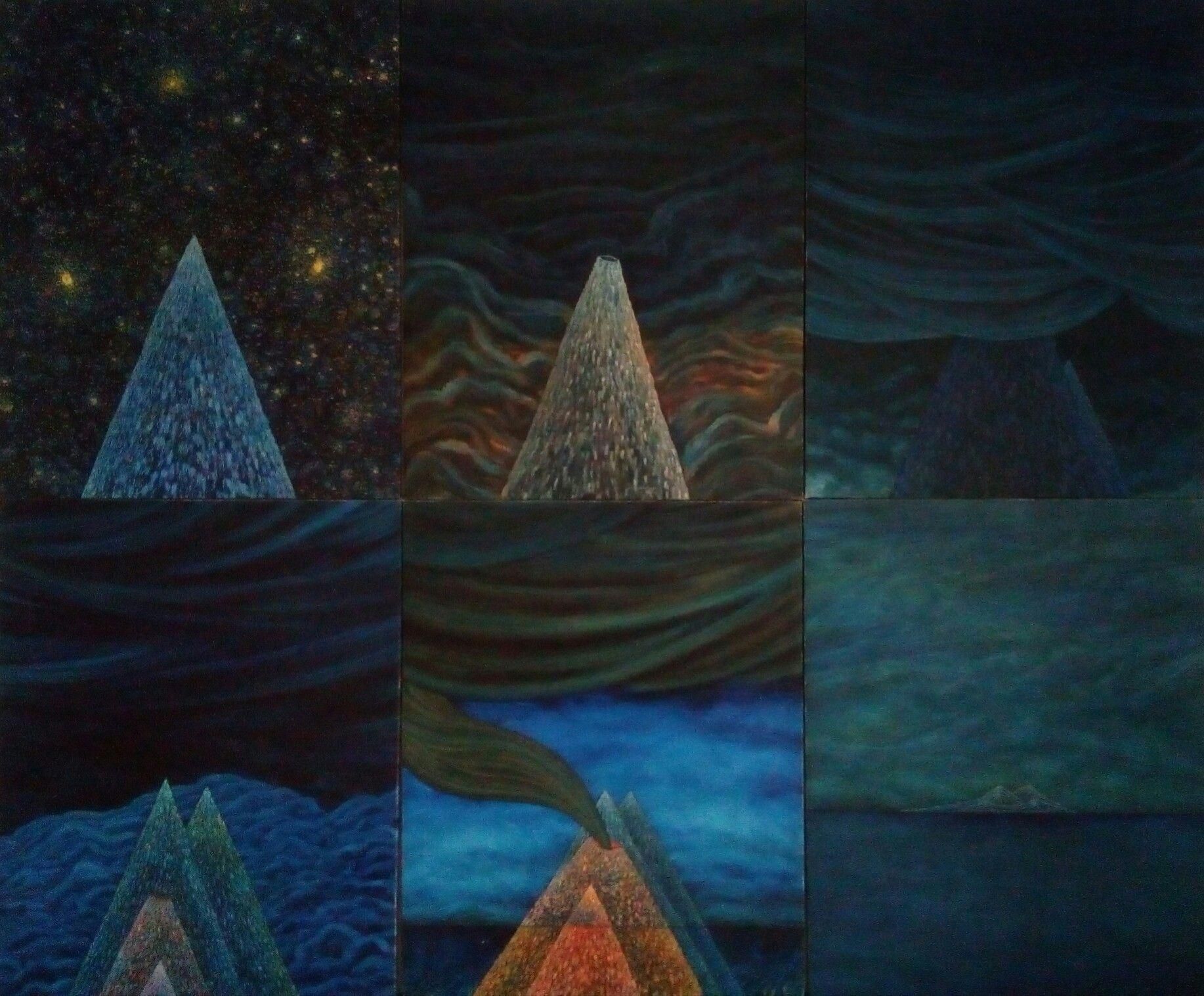 'El fluido del tiempo'. Óleo sobre lienzo, 98 x 82 cm. Óscar Lorenzo, 1999/2000