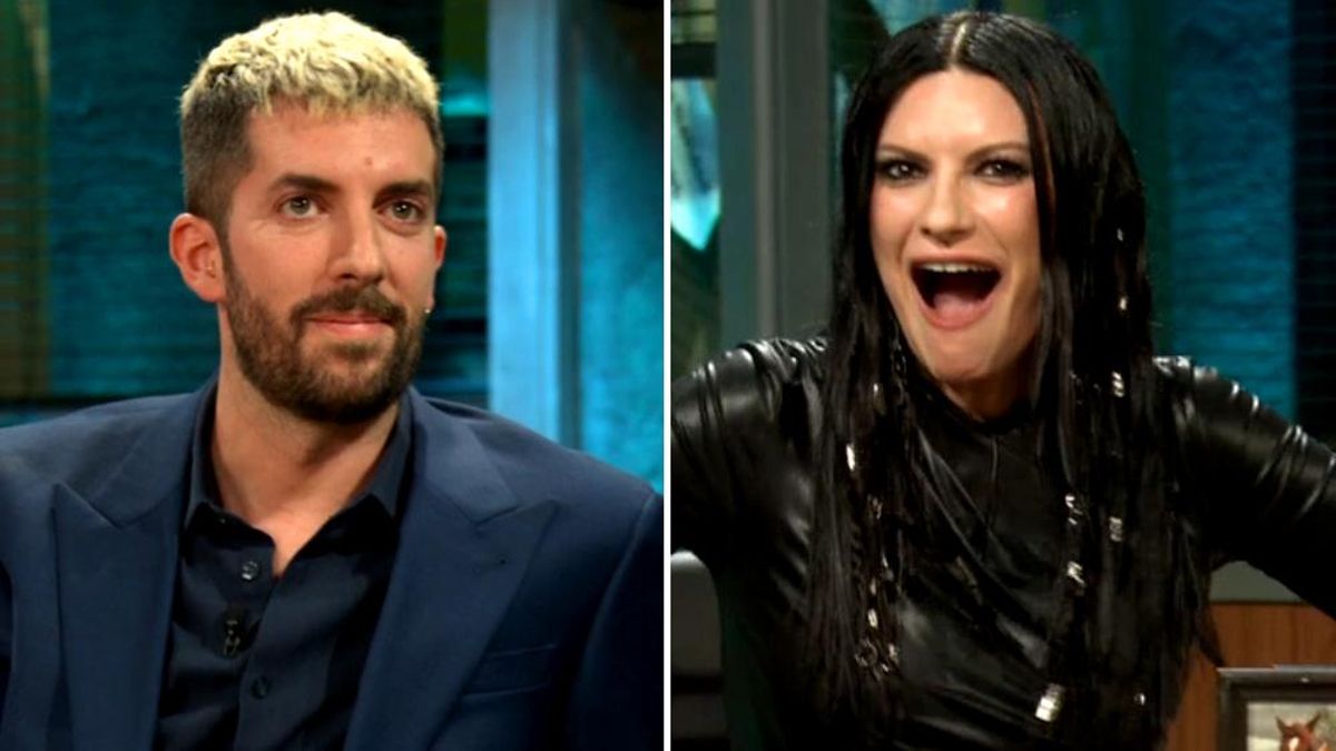 David Broncano y Laura Pausini, en 'La Revuelta'