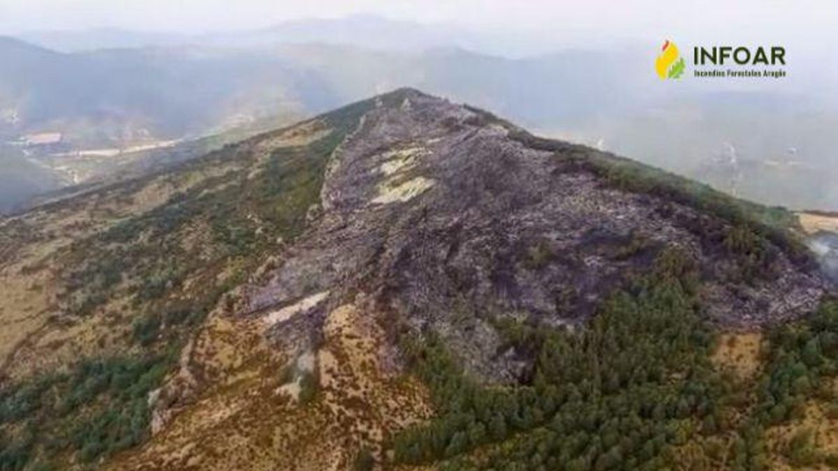Superficie afectada por el incendio de Aragüés del Puerto