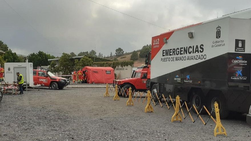 Puesto de Mando Avanzado del incendio de Tenerife.