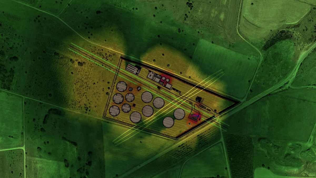 Mapa de ruidos de la planta de biometano de Val de San Lorenzo
