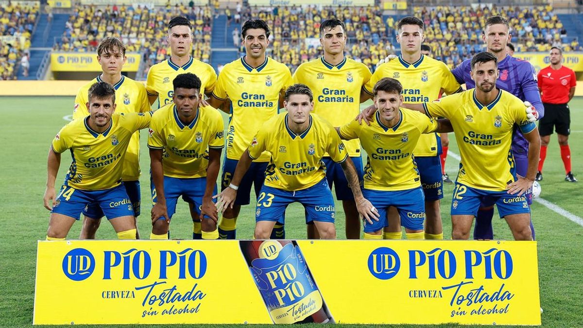 Alineación inicial de la UD Las Palmas en su primer partido ante el Andorra