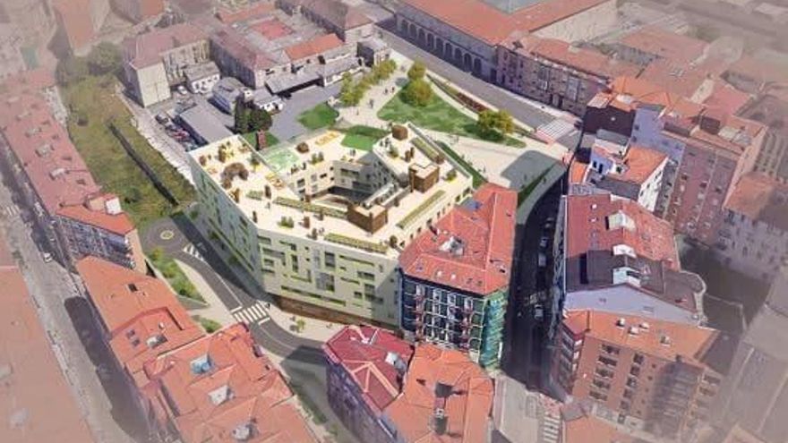 La construcción de 66 VPO está avanzada. En la imagen, simulación infográfica.