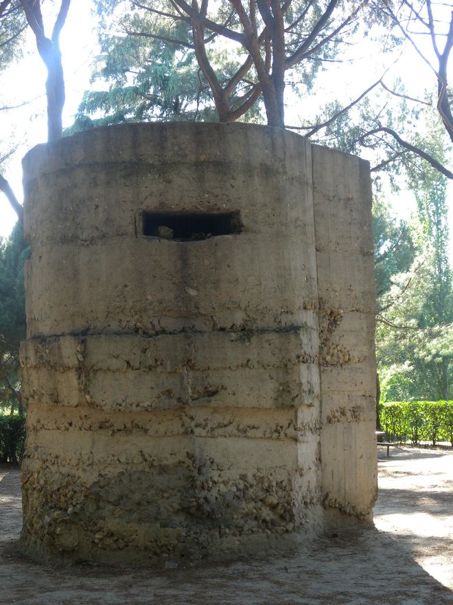 Nido de ametralladoras de la Guerra Civil en el Parque del Oeste