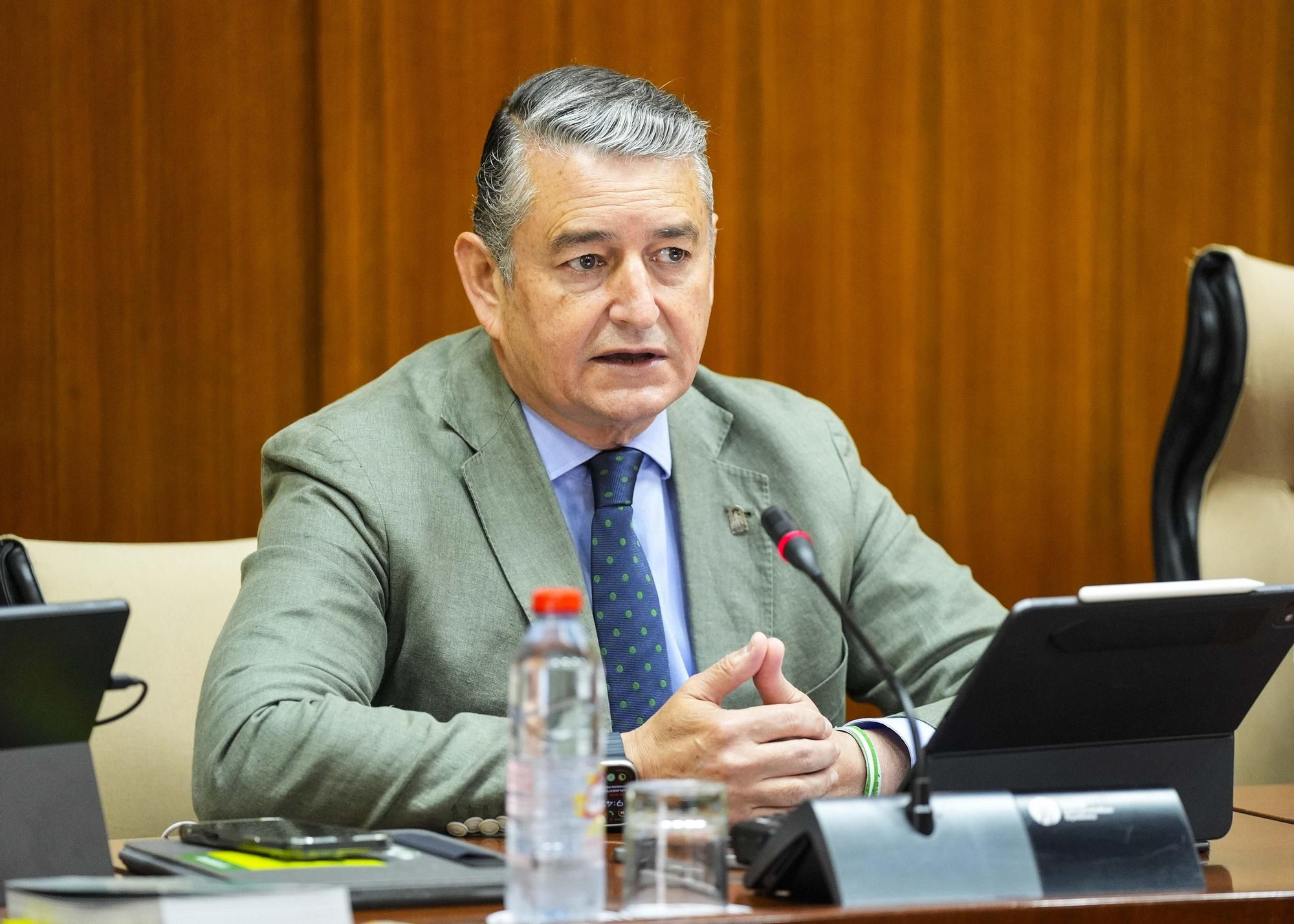 Antonio Sanz, consejero de la Presidencia, Interior, Diálogo Social y Simplificación Administrativa, en una de sus comparecencias de la comisión.