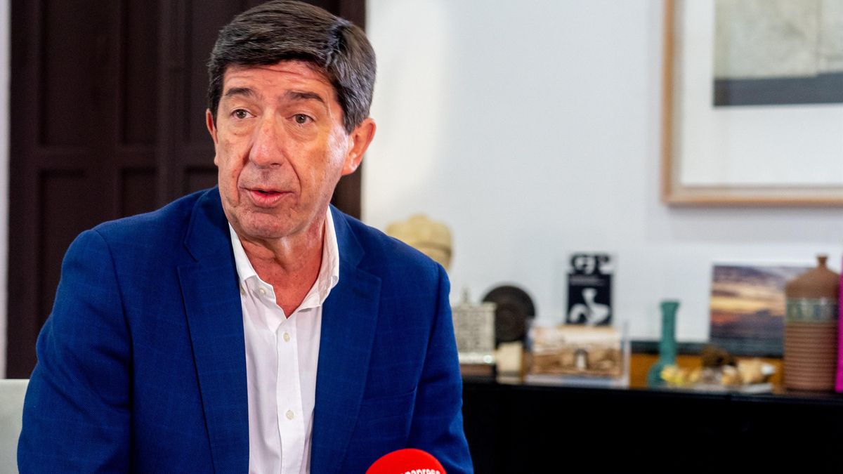 El vicepresidente de la Junta, Juan Marín, durante la entrevista con Europa Press.