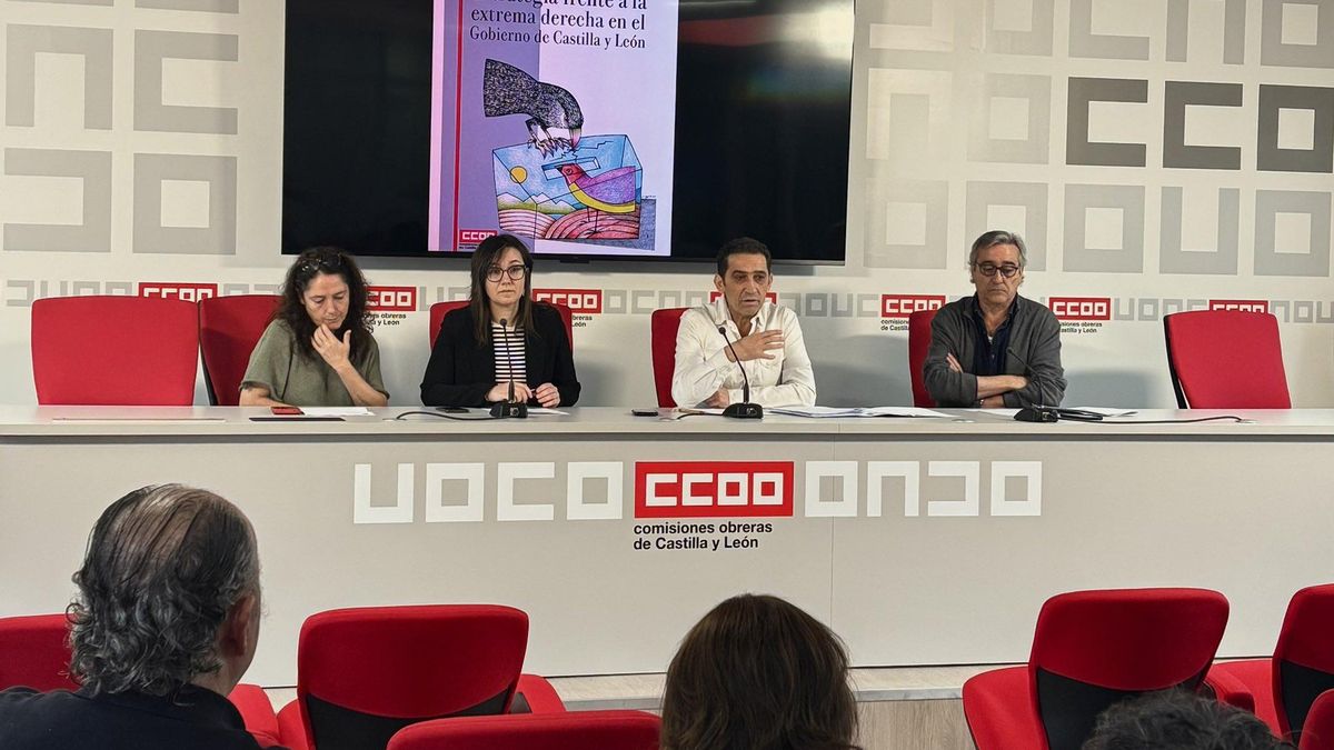 La rueda de prensa de este miércoles en CCOO.