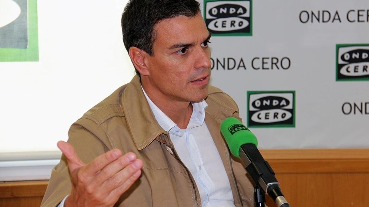 Pedro Sánchez durante su entrevista en Onda Cero