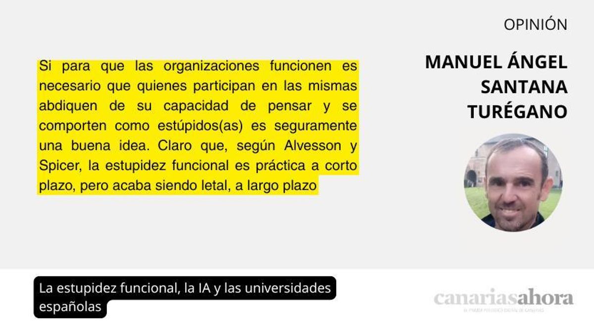 La estupidez funcional, la IA y las universidades españolas