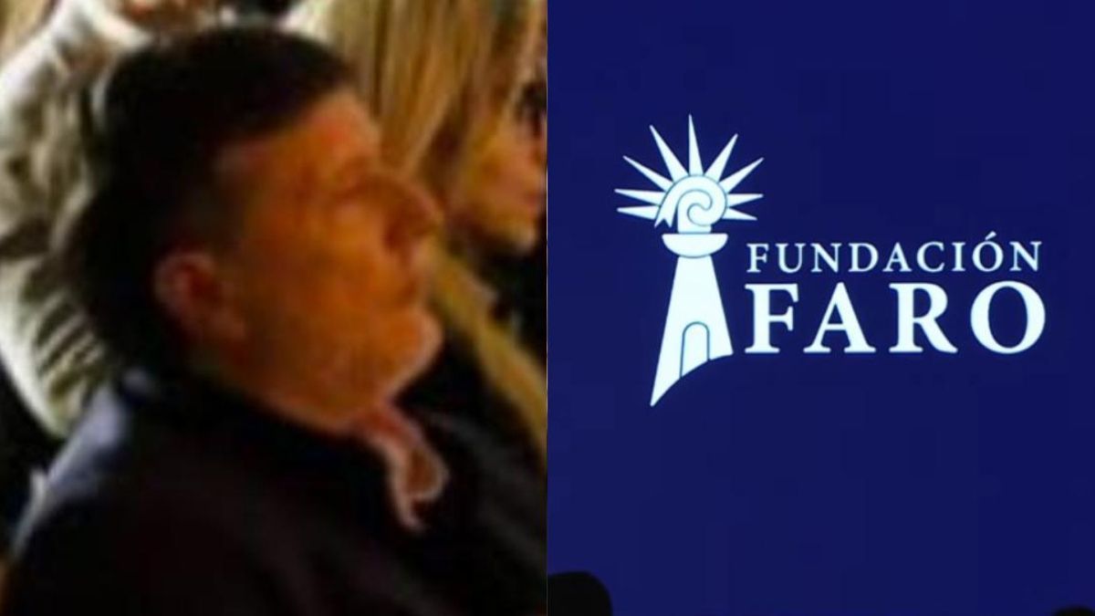 Cristian Auguadra durante una reunión de la Fundación Faro en Puerto Madero.