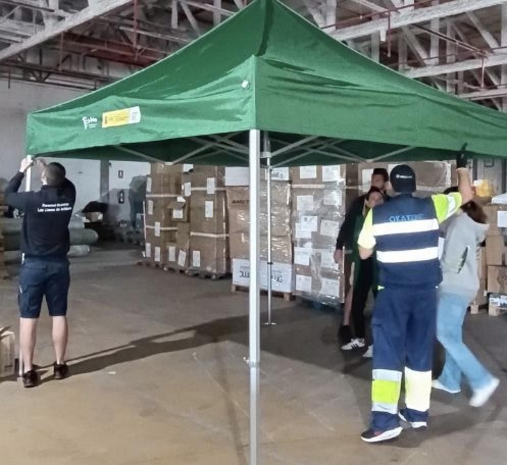 En la imagen, una de las  carpas entregada por la Reserva de la Biosfera La Palma a los ayuntamientos de la Isla.