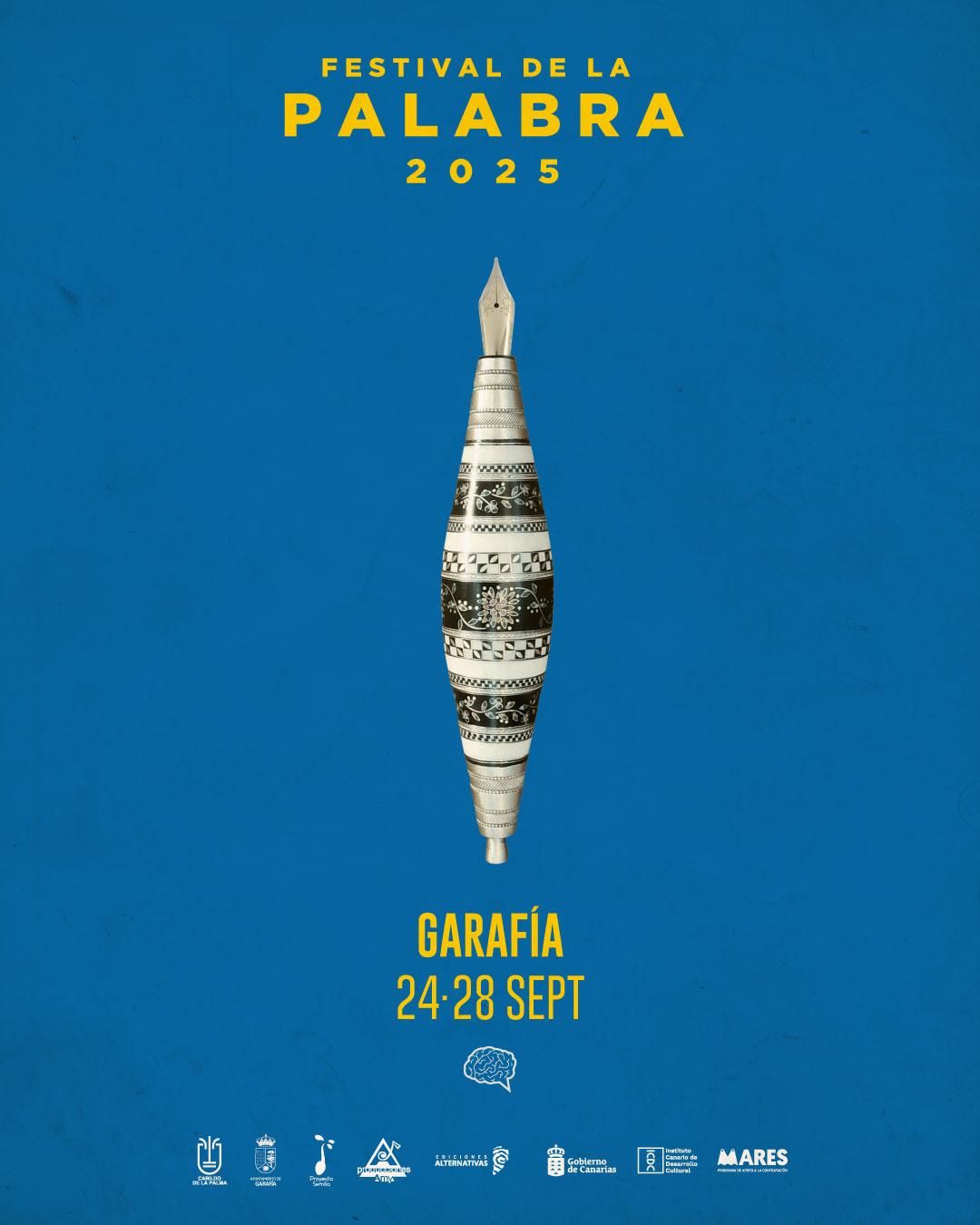 Cartel del Festival de la Palabra 2025 de Garafía.