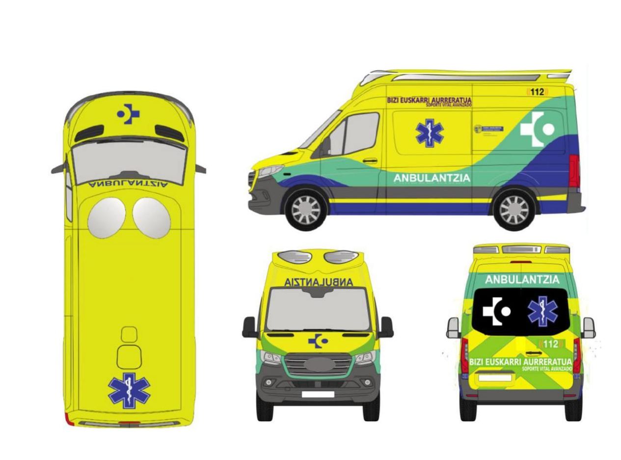 Boceto de las ambulancias de soporte vital avanzado