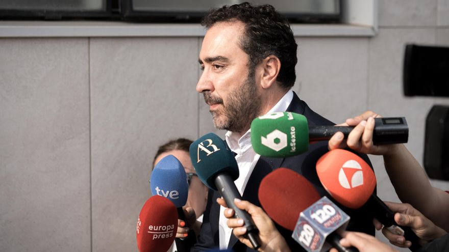 El empresario Víctor de Aldama llega a declarar como testigo y expresidente del Zamora Club de Fútbol por el ascenso del Andorra ante la juez de Majadahonda, a 18 de junio de 2025, en Madrid (España).